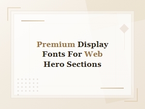 Best Premium Display Fonts for Stunning Web Hero Sections